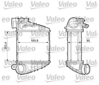 Интеркулер (охладител за въздуха на турбината) VALEO 817205 за AUDI A3 (8L1) от 1996 до 2003