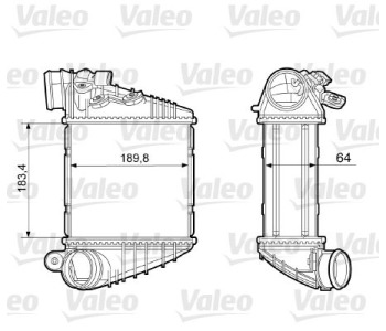 Интеркулер (охладител за въздуха на турбината) VALEO 817457 за AUDI A3 (8L1) от 1996 до 2003