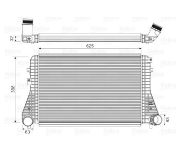 Интеркулер (охладител за въздуха на турбината) VALEO 818674 за AUDI TT (8J3) от 2006 до 2014