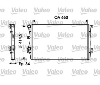 Радиатор, охлаждане на двигателя VALEO 732872 за AUDI A3 Sportback (8PA) от 2004 до 2015