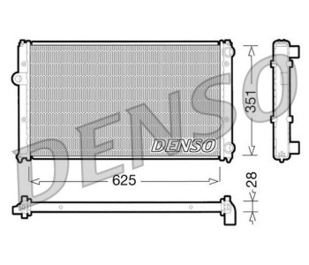 Радиатор, охлаждане на двигателя DENSO DRM32019 за VOLKSWAGEN EOS (1F7, 1F8) от 2006 до 2015