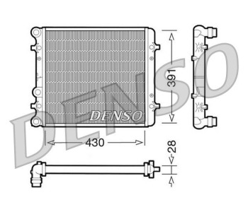 Радиатор, охлаждане на двигателя DENSO DRM32037 за VOLKSWAGEN CADDY III (2KB, 2KJ, 2CB, 2CJ) пътнически от 2004 до 2015