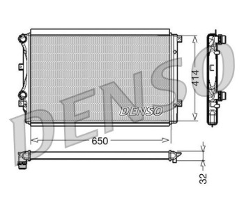 Радиатор, охлаждане на двигателя DENSO DRM32045 за VOLKSWAGEN CADDY III (2KB, 2KJ, 2CB, 2CJ) пътнически от 2004 до 2015