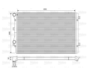 Радиатор, охлаждане на двигателя VALEO 734413 за VOLKSWAGEN CADDY III (2KB, 2KJ, 2CB, 2CJ) пътнически от 2004 до 2015