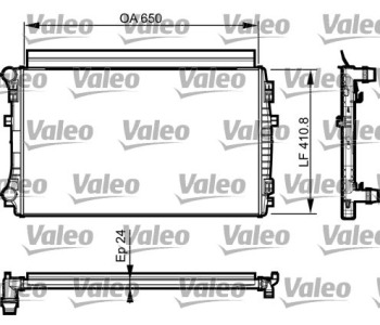 Радиатор, охлаждане на двигателя VALEO 735558 за SKODA OCTAVIA III (5E5) комби от 2012