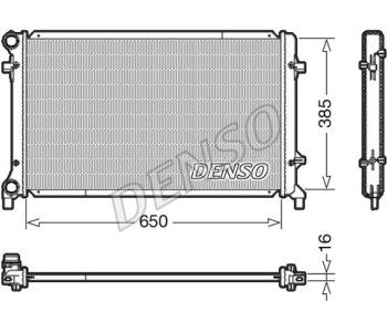 Радиатор, охлаждане на двигателя DENSO DRM02042 за AUDI A3 (8V1, 8VK) от 2012