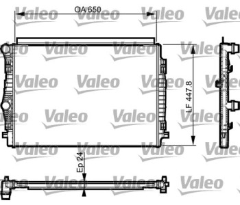 Радиатор, охлаждане на двигателя VALEO 735559 за VOLKSWAGEN PASSAT B8 (3G2) седан от 2014