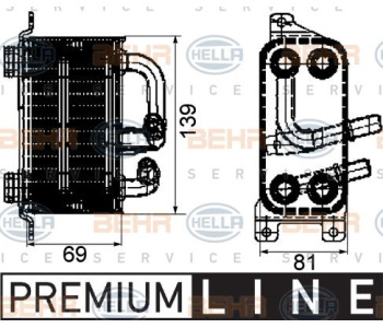 Радиатор, охлаждане на двигателя HELLA 8MK 376 747-541 за VOLKSWAGEN TOURAN (5T1) от 2015