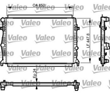 Радиатор, охлаждане на двигателя VALEO 735556 за AUDI A3 (8V1, 8VK) от 2012