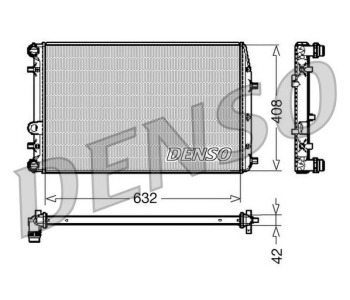 Радиатор, охлаждане на двигателя DENSO DRM32029 за VOLKSWAGEN PASSAT B3/B4 (3A5, 35I) комби от 1988 до 1997