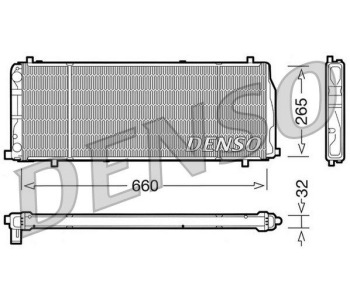 Радиатор, охлаждане на двигателя DENSO DRM02032 за VOLKSWAGEN PASSAT B5 (3B5) комби от 1997 до 2000