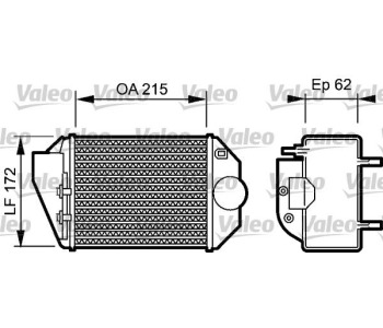 Интеркулер (охладител за въздуха на турбината) VALEO 818827 за AUDI A4 Avant (8D5, B5) от 1994 до 2002
