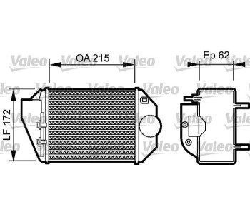 Интеркулер (охладител за въздуха на турбината) VALEO 818827 за VOLKSWAGEN PASSAT B5 (3B5) комби от 1997 до 2000