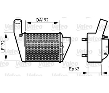Интеркулер (охладител за въздуха на турбината) VALEO 818828 за VOLKSWAGEN PASSAT B5 (3B2) седан от 1996 до 2000