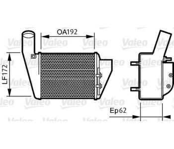 Интеркулер (охладител за въздуха на турбината) VALEO 818828 за VOLKSWAGEN PASSAT B5.5 (3B6) комби от 2000 до 2005