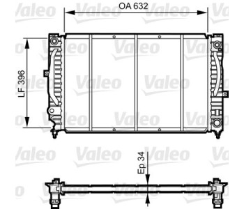 Радиатор, охлаждане на двигателя VALEO 731756 за AUDI A6 Avant (4B5, C5) от 1997 до 2005