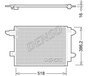 Кондензатор, климатизация DENSO DCN02005 за AUDI A4 кабриолет (8H7, B6, 8HE, B7) от 2002 до 2009