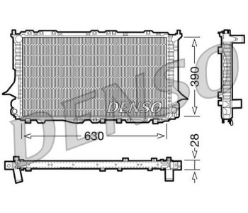 Радиатор, охлаждане на двигателя DENSO DRM02035 за AUDI A4 Avant (8E5, B6) от 2001 до 2004