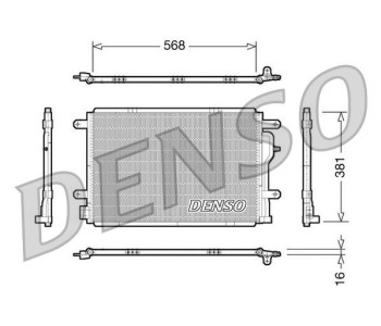 Кондензатор, климатизация DENSO DCN02004 за AUDI A4 Allroad (8KH, B8) от 2009 до 2012