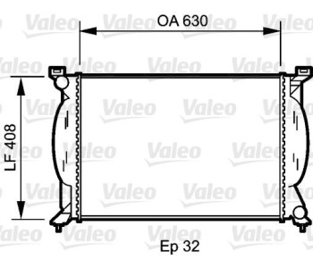 Радиатор, охлаждане на двигателя VALEO 734418 за AUDI A4 кабриолет (8H7, B6, 8HE, B7) от 2002 до 2009