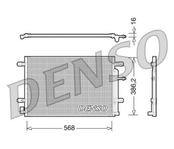 Кондензатор, климатизация DENSO DCN02018 за AUDI A4 Avant (8ED, B7) от 2004 до 2008