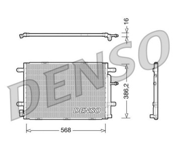 Кондензатор, климатизация DENSO DCN02019 за AUDI A4 Avant (8ED, B7) от 2004 до 2008