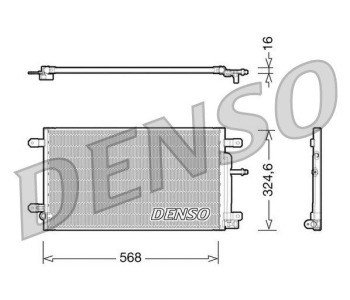 Кондензатор, климатизация DENSO DCN02020 за AUDI A4 кабриолет (8H7, B6, 8HE, B7) от 2002 до 2009