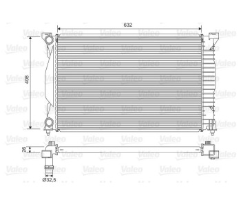 Радиатор, охлаждане на двигателя VALEO 734269 за AUDI A4 (8EC, B7) от 2004 до 2008