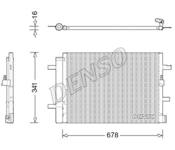 Кондензатор, климатизация DENSO DCN02026 за AUDI A4 Allroad (8KH, B8) от 2009 до 2012