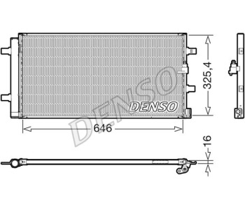 Кондензатор, климатизация DENSO DCN02041 за AUDI A5 купе (8T3) от 2007 до 2017