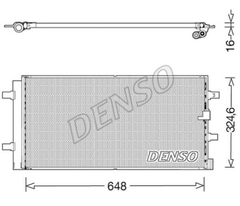 Кондензатор, климатизация DENSO DCN02044 за AUDI Q5 (8R) от 2008 до 2012