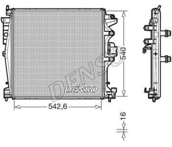 Радиатор, охлаждане на двигателя DENSO DRM02021 за AUDI A5 купе (8T3) от 2007 до 2017