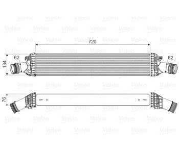 Интеркулер (охладител за въздуха на турбината) VALEO 818654 за AUDI A7 Sportback (4GA, 4GF) от 2010 до 2018