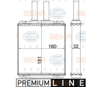 Радиатор, охлаждане на двигателя HELLA 8MK 376 990-011 за AUDI A4 (8W, B9) от 2015