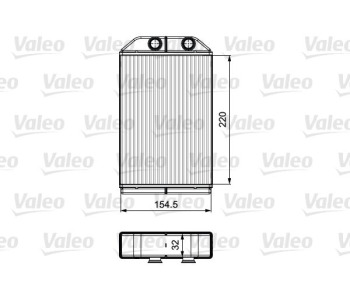 Топлообменник, отопление на вътрешното пространство VALEO 811529 за AUDI A6 (4B2, C5) от 1997 до 2005