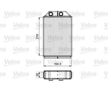 Топлообменник, отопление на вътрешното пространство VALEO 811530 за AUDI A6 (4B2, C5) от 1997 до 2005