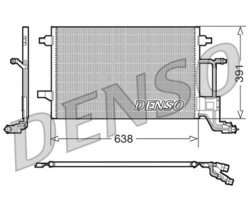 Кондензатор, климатизация DENSO DCN02014 за AUDI ALLROAD (4BH, C5) от 2000 до 2005