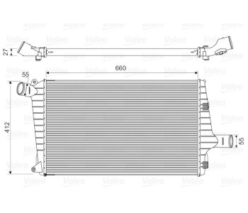 Интеркулер (охладител за въздуха на турбината) VALEO 818657 за AUDI A6 Avant (4B5, C5) от 1997 до 2005