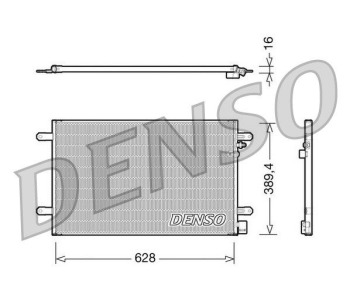 Кондензатор, климатизация DENSO DCN02017 за AUDI A6 Allroad (4FH, C6) от 2006 до 2011