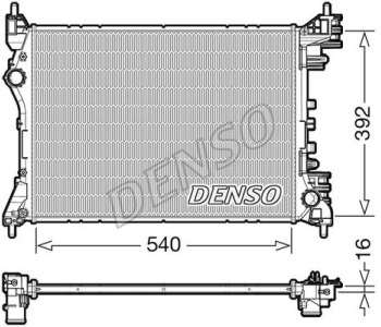 Радиатор, охлаждане на двигателя DENSO DRM02027 за AUDI A6 Avant (4F5, C6) от 2005 до 2011