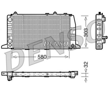 Радиатор, охлаждане на двигателя DENSO DRM02039 за AUDI A6 (4F2, C6) от 2004 до 2011