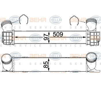 Радиатор, охлаждане на двигателя HELLA 8MK 376 735-011 за AUDI A6 (4F2, C6) от 2004 до 2011