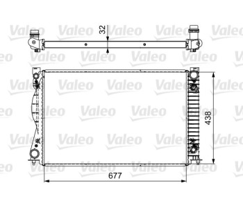 Радиатор, охлаждане на двигателя VALEO 735032 за AUDI A6 Avant (4F5, C6) от 2005 до 2011