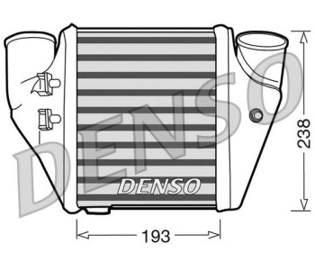 Интеркулер (охладител за въздуха на турбината) DENSO DIT02038 за AUDI A6 Avant (4G5, C7, 4GD) от 2011 до 2018