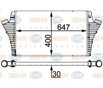 Радиатор, охлаждане на двигателя HELLA 8MK 376 701-341 за AUDI A7 Sportback (4GA, 4GF) от 2010 до 2018