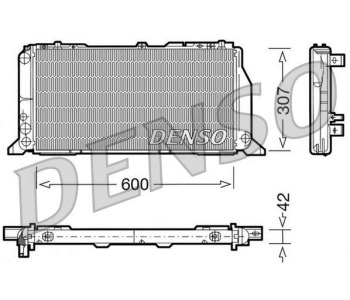 Радиатор, охлаждане на двигателя DENSO DRM02041 за AUDI Q5 (8R) от 2008 до 2012