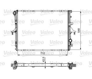 Радиатор, охлаждане на двигателя VALEO 734740 за VOLKSWAGEN TOUAREG (7LA, 7L6, 7L7) от 2002 до 2010