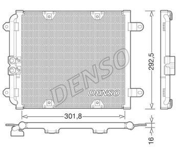 Кондензатор, климатизация DENSO DCN02028 за AUDI R8 Spyder (427, 429) от 2010 до 2015