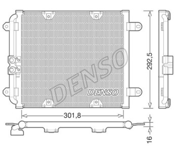 Кондензатор, климатизация DENSO DCN02028 за AUDI R8 (422, 423) от 2007 до 2015