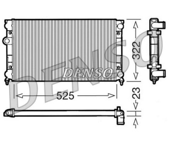 Радиатор, охлаждане на двигателя DENSO DRM32041 за VOLKSWAGEN CC (358) от 2011 до 2016